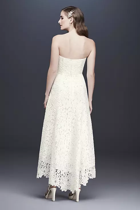 As-Is High-Low Corded Lace Wedding Dress Image 2
