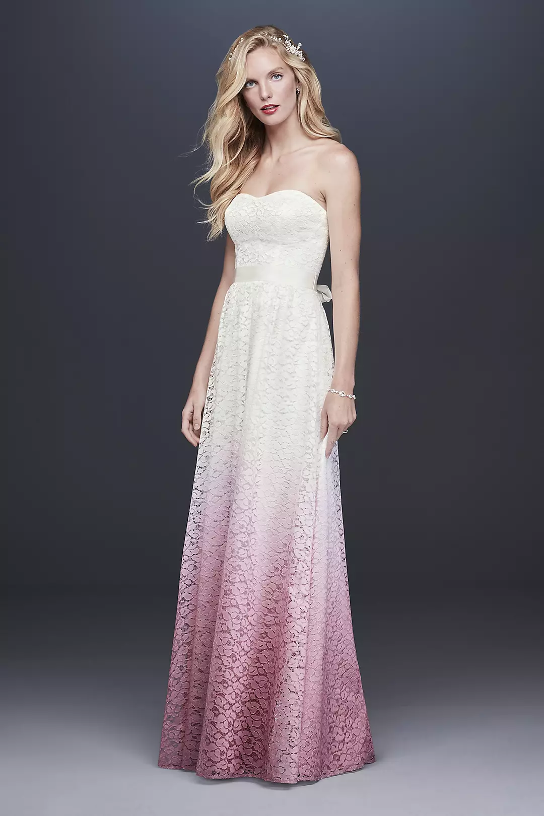 Ombre Lace A-line Wedding Dress Image