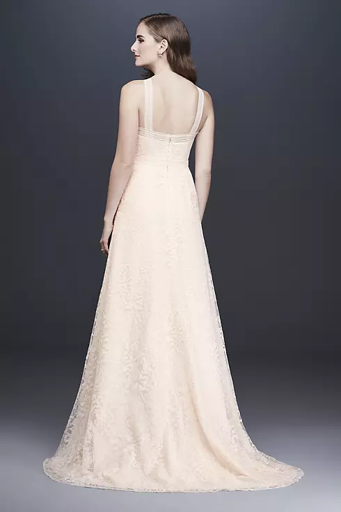 Allover Embroidered Lace Y-Neck Wedding Dress Image 2