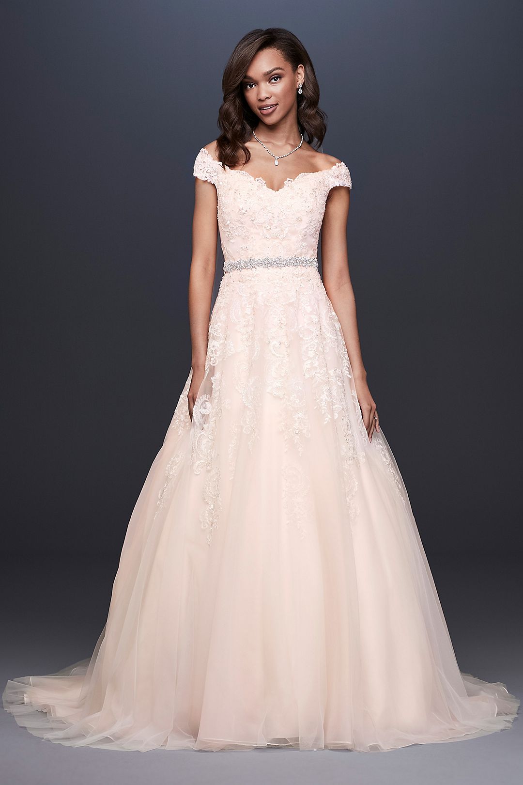 As-Is Off-the-Shoulder Ball Gown Wedding Dress Image 4