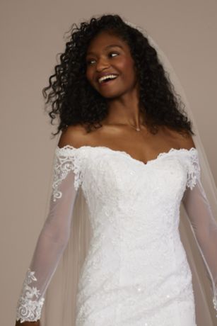 Cap Sleeve Trumpet Wedding Dress