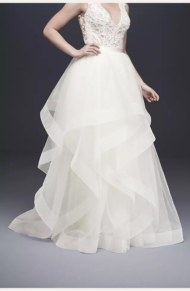 Tiered Tulle Ball Gown Wedding Skirt  Image