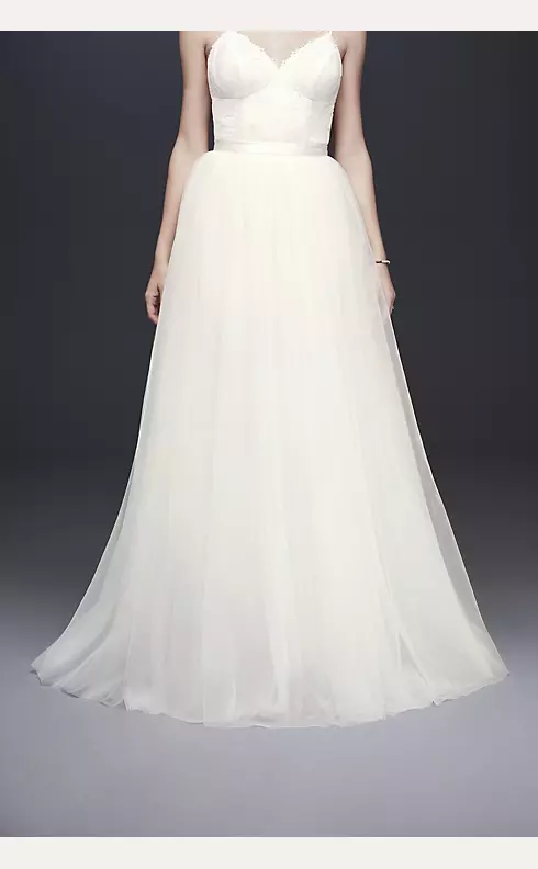 Davids Bridal Wedding Dress Ball Gown + Free Under Skirt