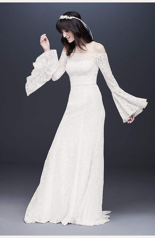 19 Bell Sleeve Wedding Dresses That Steal the Show