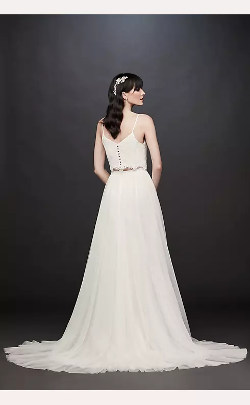 As-Is Lace and Tulle Two-Piece Wedding Dress Image 2
