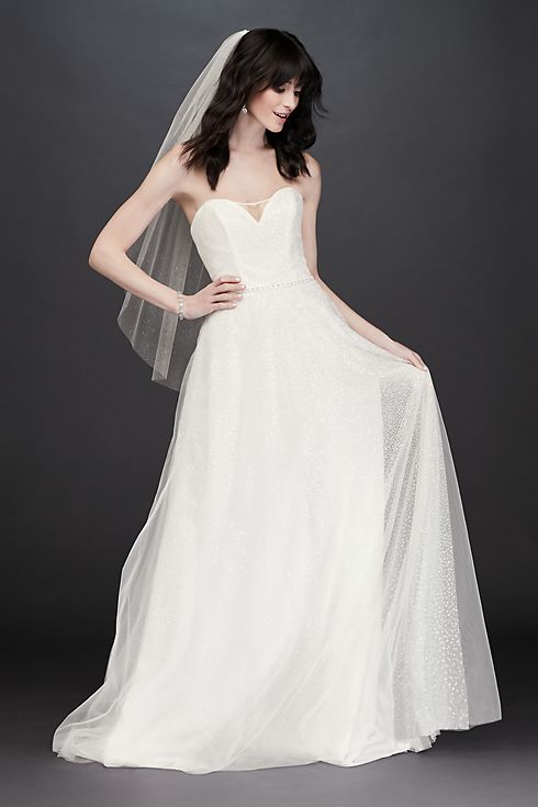 Gradient Glitter Tulle Wedding Dress Image 3