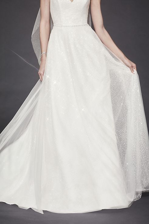 Gradient Glitter Tulle Wedding Dress Image 4