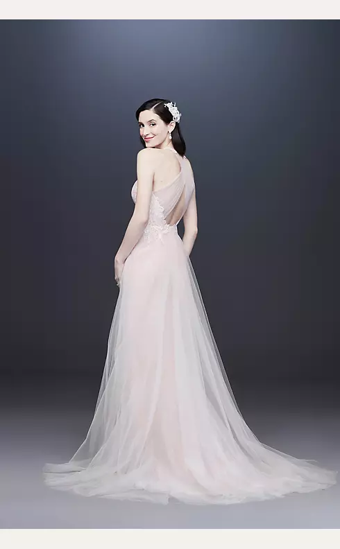 Lace and Tulle Cross-Back Wedding Dress Image 2