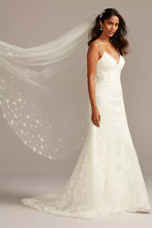 As Is Floral Lace Spaghetti-Strap Wedding Dress Image 1