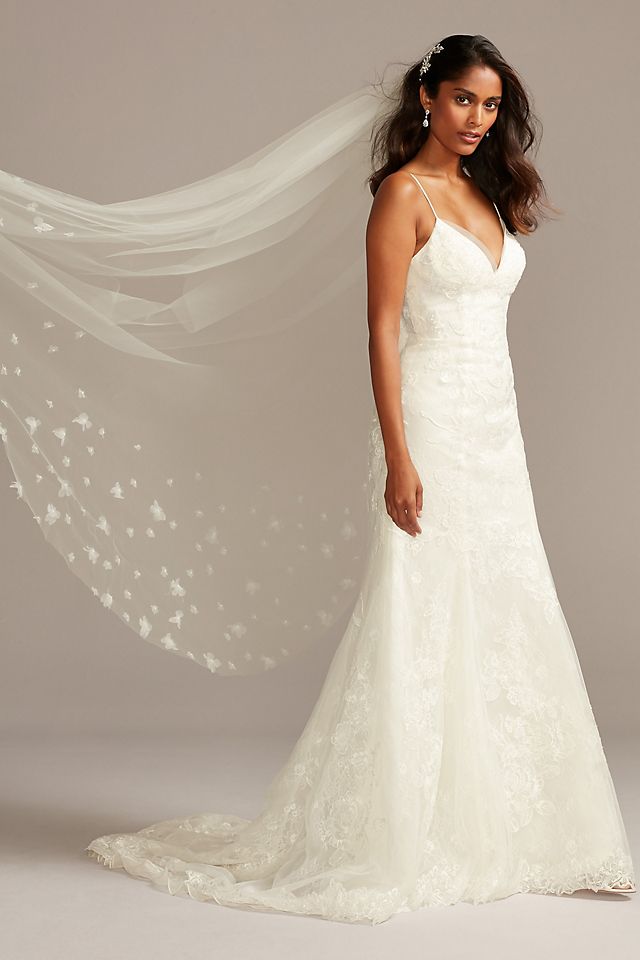 As Is Floral Lace Spaghetti-Strap Wedding Dress Image 6