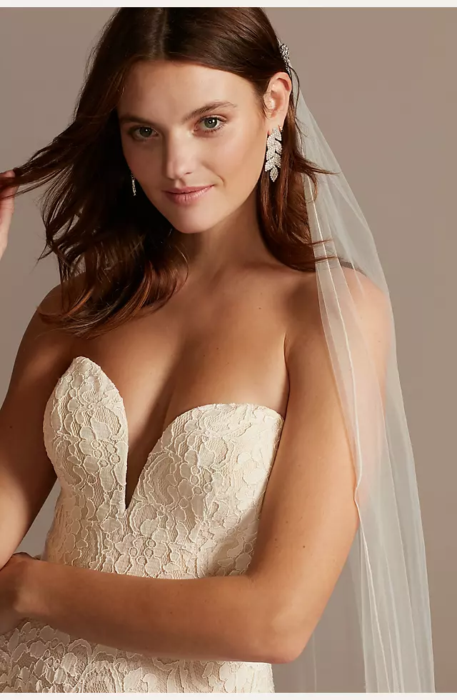 As Is Sweetheart Plunge Lace Wedding Dress
