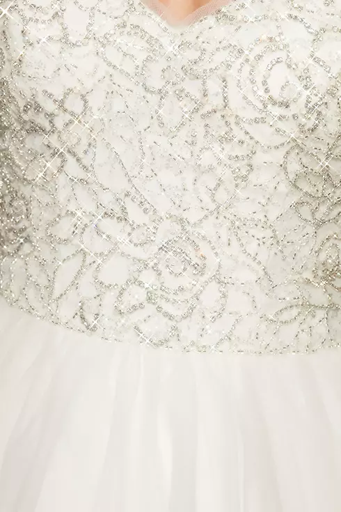 Strapless Crystal Floral Bodice Wedding Dress Image 4