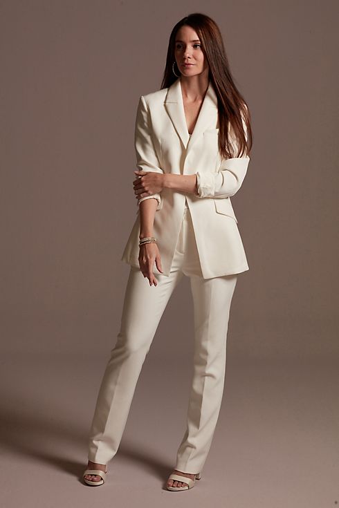 Single Button Relaxed Fit Suit Jacket Image 17