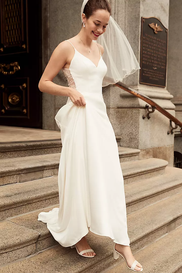 beaded second wedding dress BUFFY Short Beaded Wedding Dress – Catherine Langlois main image 0