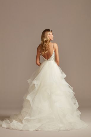 Beaded Bodice with Tiered Skirt Wedding Dress | David's Bridal