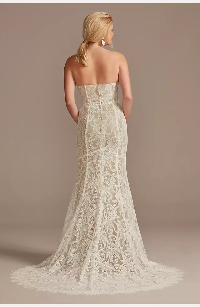 Bailee an ultra-modern fitted wedding dress with matte lace - wed2b