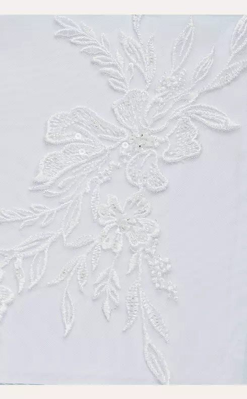 Sheer Boned Bodice Spaghetti Strap Wedding Dress Image 4