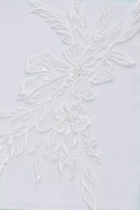 Sheer Boned Bodice Spaghetti Strap Wedding Dress Image 4
