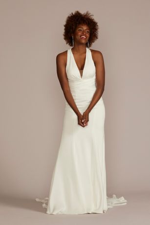 Cross Back Wedding Dress