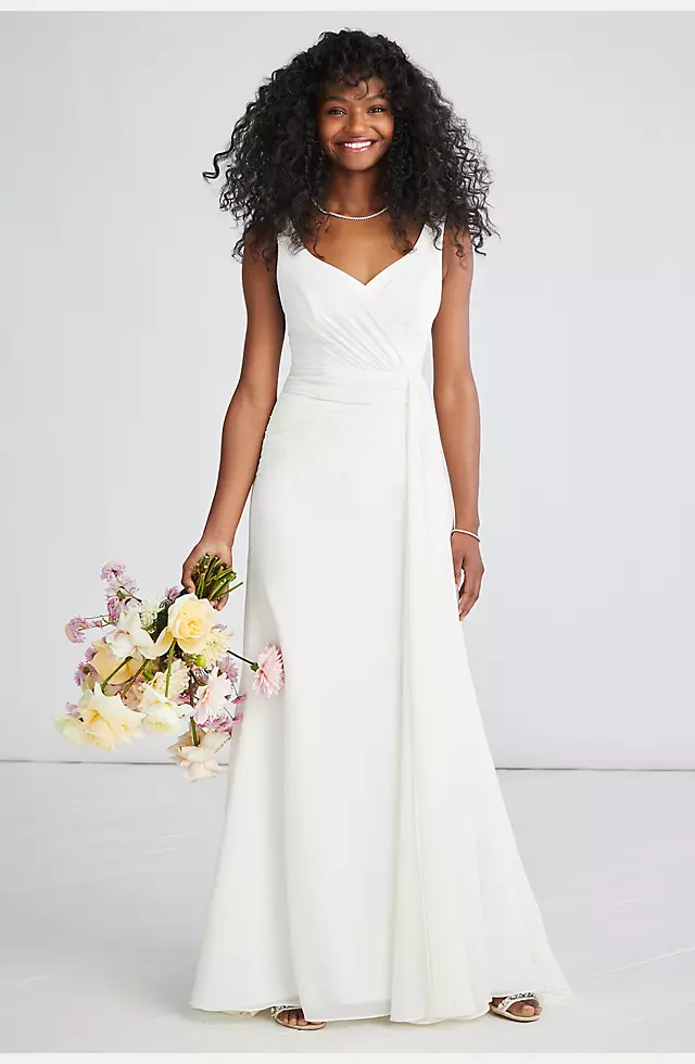 ERIANTHE, Flowy A-line wedding dress with V-neck