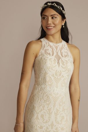 Ivory Lace Halter Dresses