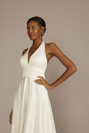 Accessorizing a Halter Neck A-Line Dress