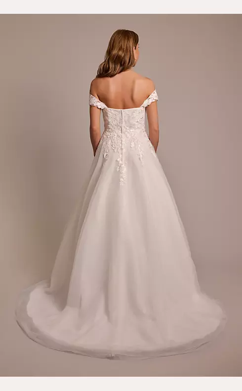Off-the-Shoulder Appliqued A-Line Wedding Dress Image 2