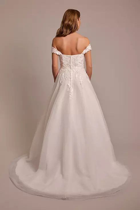 Off-the-Shoulder Appliqued A-Line Wedding Dress Image 2