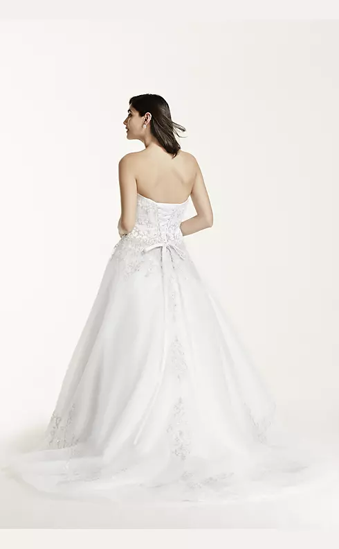 Strapless Tulle Wedding Dress with Satin Bodice Image 2
