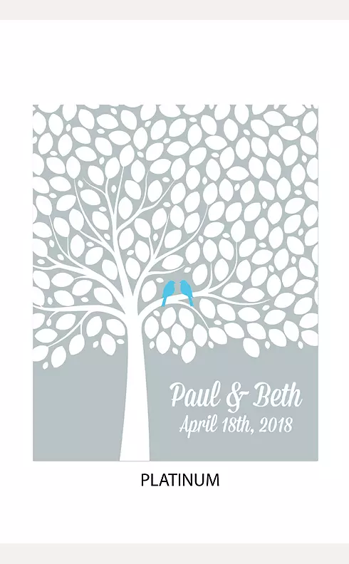 Personalized Lovebirds Tree Signature Guest Book Image 14