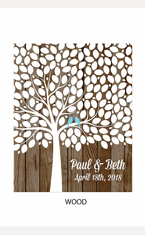 Personalized Lovebirds Tree Signature Guest Book Image 17