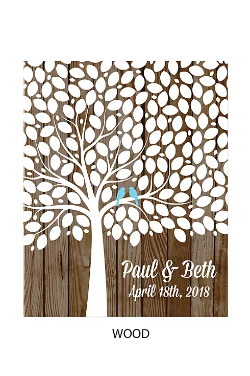 Personalized Lovebirds Tree Signature Guest Book Image 17