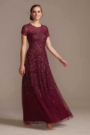 burgundy lace mother of the bride dress