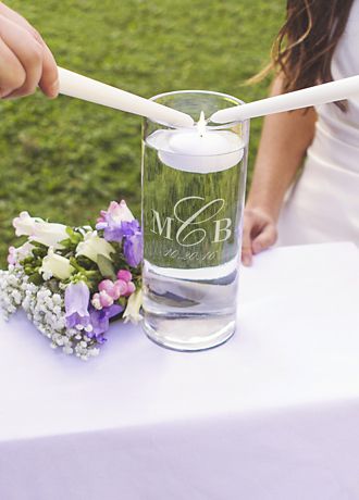 Personalized Monogram Floating Unity Candle David s Bridal