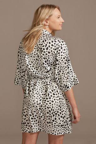 cheetah print robe silk