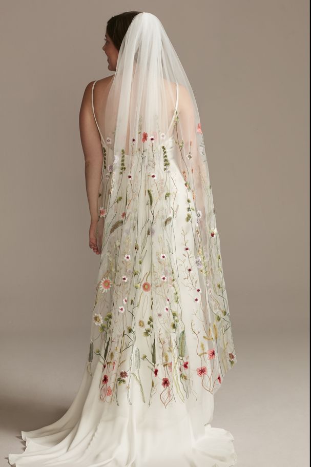 floral bridal veil