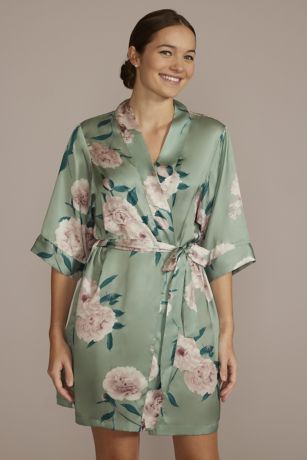 Dusty Sage Floral Bridal Party Robe