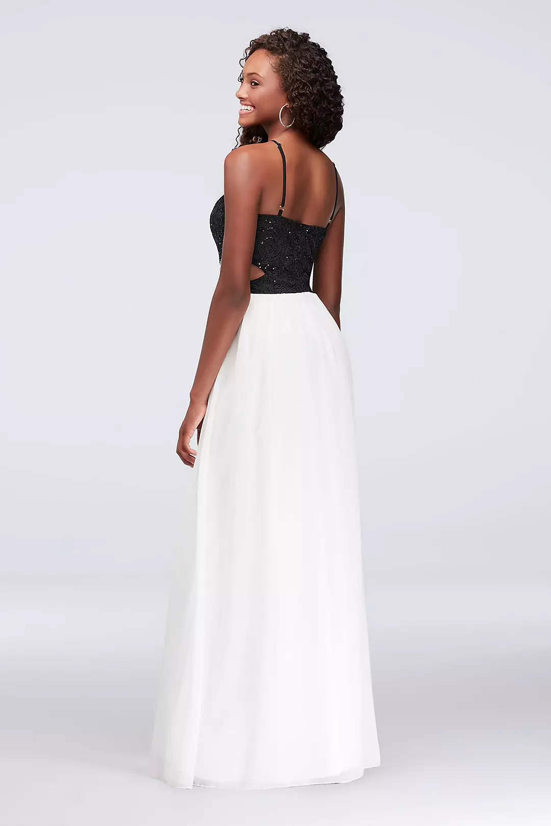 Sequin Lace and Chiffon Infinity Cutout Gown Image 2