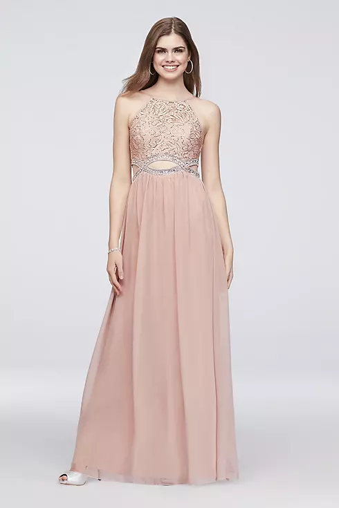 Sequin Lace and Infinity Cutout Chiffon Gown Image 1