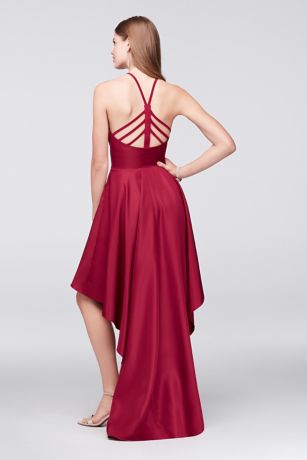 david's bridal mikado high low
