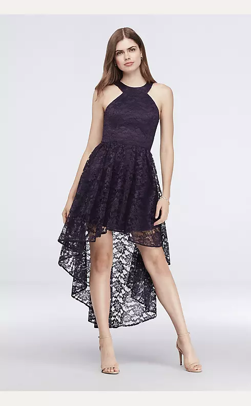 Floral lace high dress outfit