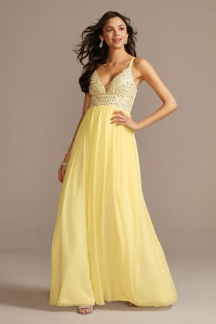 Davids bridal outlet yellow dress