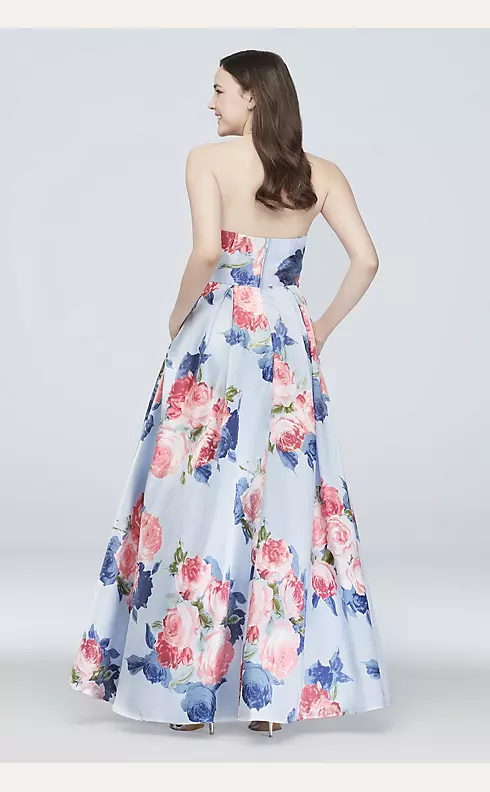 Floral Sweetheart Strapless Ball Gown with Pockets Image 2