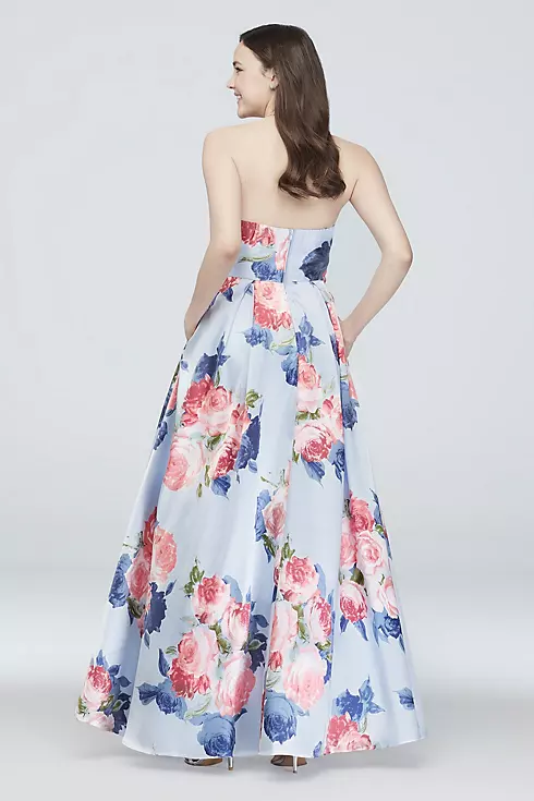 Floral Sweetheart Strapless Ball Gown with Pockets Image 2