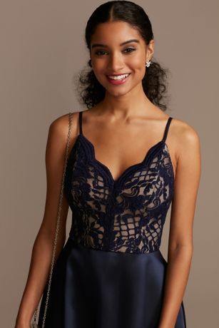 david's bridal mikado high low