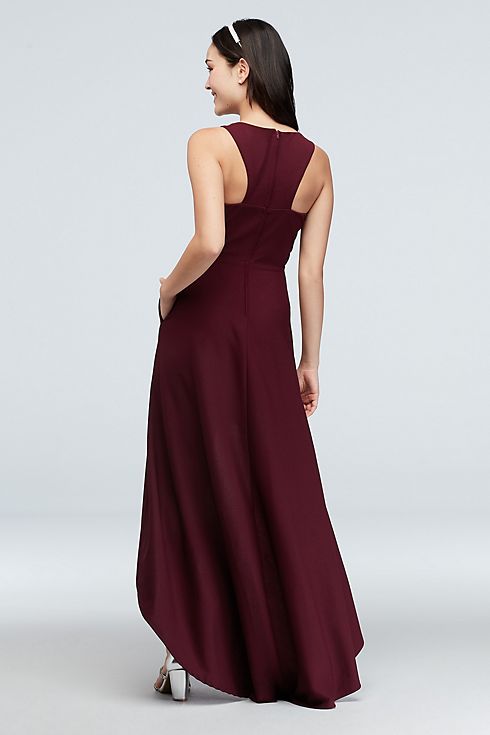 Deep-V High-Low Dress with Embellished Sides Image 2