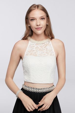 melt the lady lace up cropped tops トップス