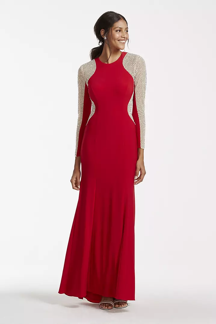 Red Eye-catching Jersey Evening Dresses Red Eye-catching Jersey Evening Dresses
