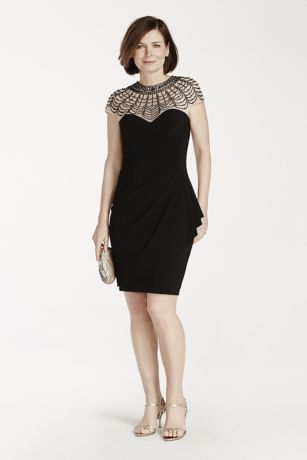 Xscape Beaded Cap Sleeves