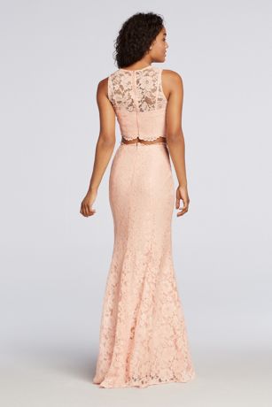 David Bridal Prom Dress Peach